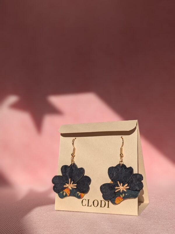 Boucles d'oreilles Citrus bleu