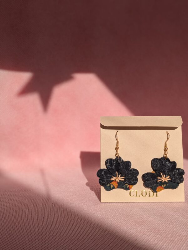 Boucles d'oreilles Citrus bleu – Image 2