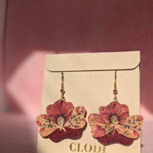 Boucles d'oreilles coquelicot