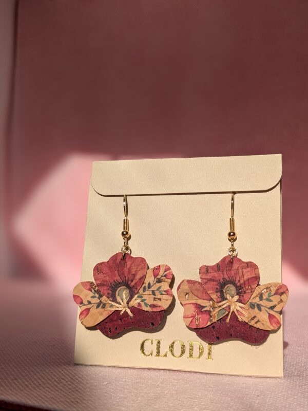 Boucles d'oreilles coquelicot