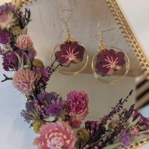 Boucles d'oreilles Bordeau Cercle