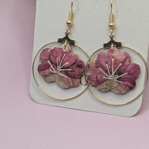 Boucles d'oreilles Rose Clodi Cercle