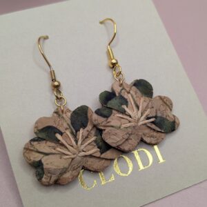 Boucles d'oreilles vert feuille