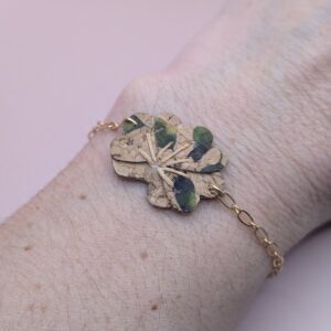 Bracelet vert feuille